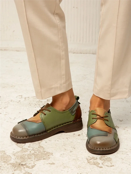 Женские туфли eObuv зеленые, артикул DA-W25-WLM3-HP23-1