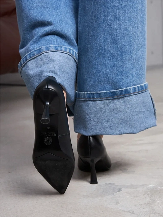 Женские туфли-лодочки FEDERICA RODARI черные, артикул 17E-Z18300B-25W