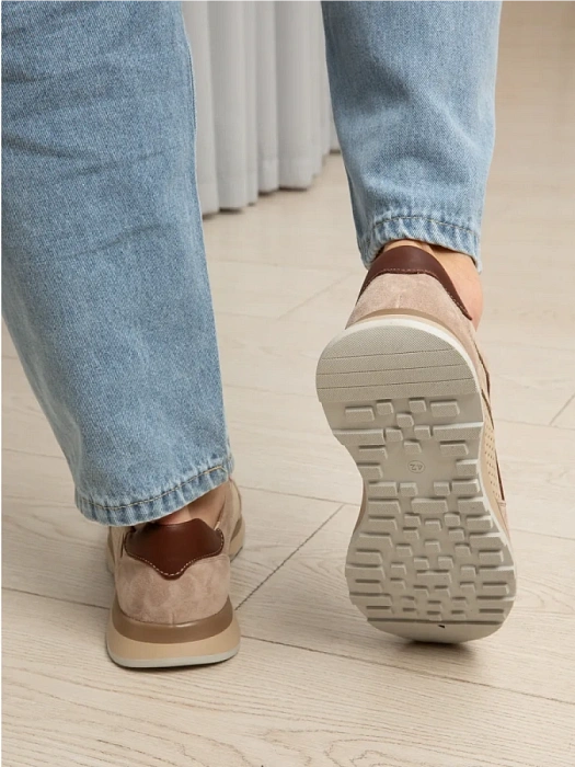 Мужские кроссовки BRUNO RENZONI  бежевые, артикул 035.466.24/32