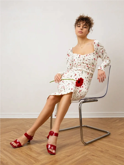 Женские босоножки  FEDERICA RODARI красные, артикул 38E-HF530-6856L1