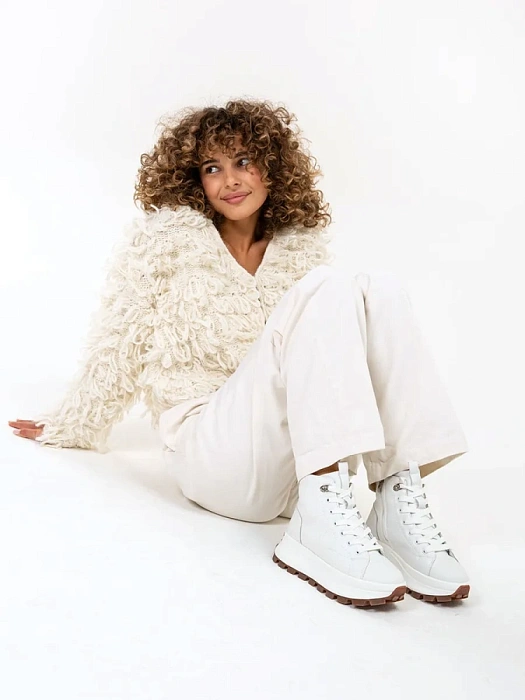 Женские ботинки SOFIA-ALEXANDRA белые, артикул F243-PAK-04-B-Q