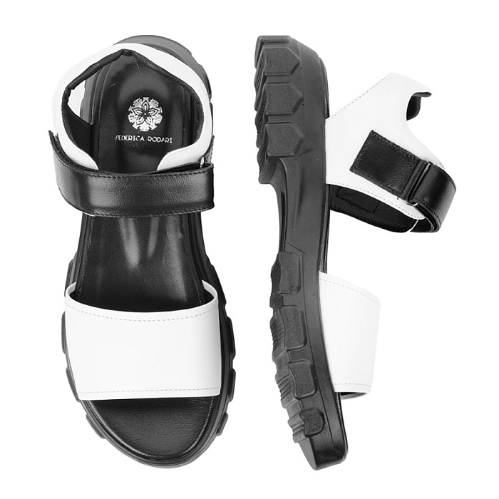 Женские сандалии FEDERICA RODARI белые, артикул 9051-1