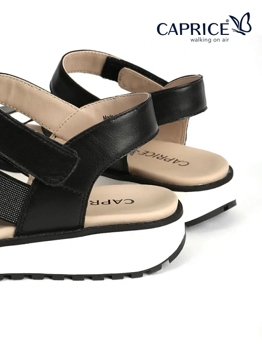 Женские сандалии CAPRICE черные, артикул 9-9-28704-44-022