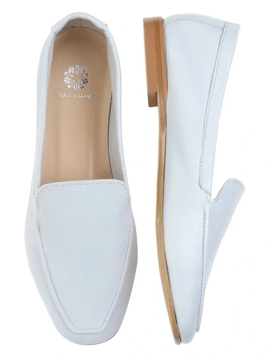 Женские лоферы FEDERICA RODARI голубые, артикул 738-18