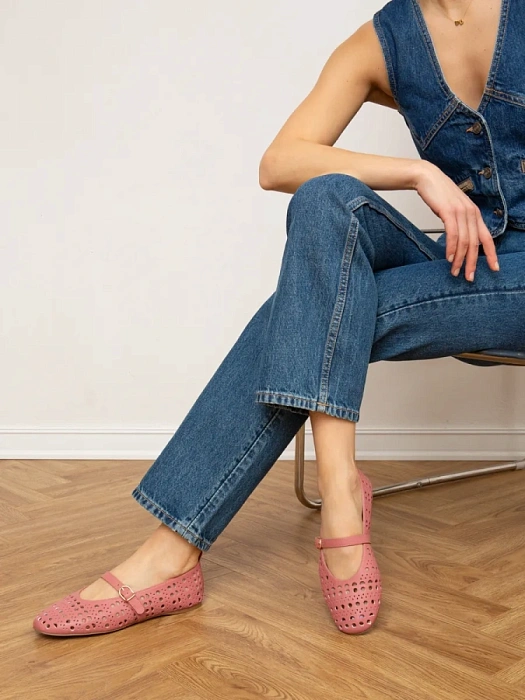 Женские балетки SOFIA-ALEXANDRA розовые, артикул 4E-3907-902-A862