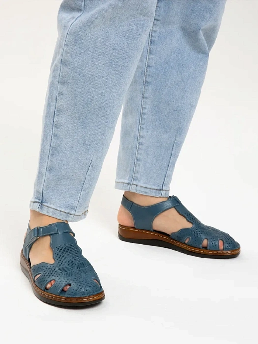 Женские туфли откр. basic eObuv синие, артикул D25YS-2550