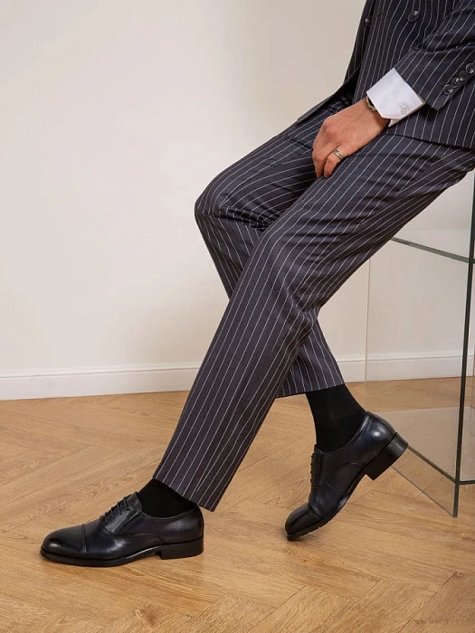 Мужские туфли BRUNO RENZONI  синие, артикул 5408A-7105D