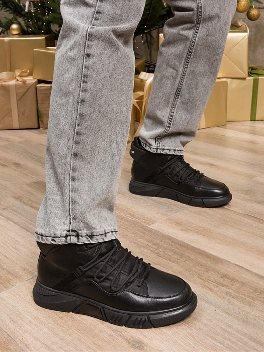 Мужские ботинки basic BRUNO RENZONI  черные, артикул BR15242-MN/10