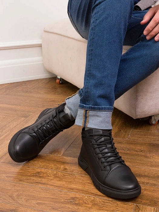 Мужские ботинки basic BRUNO RENZONI  черные, артикул VE211-010