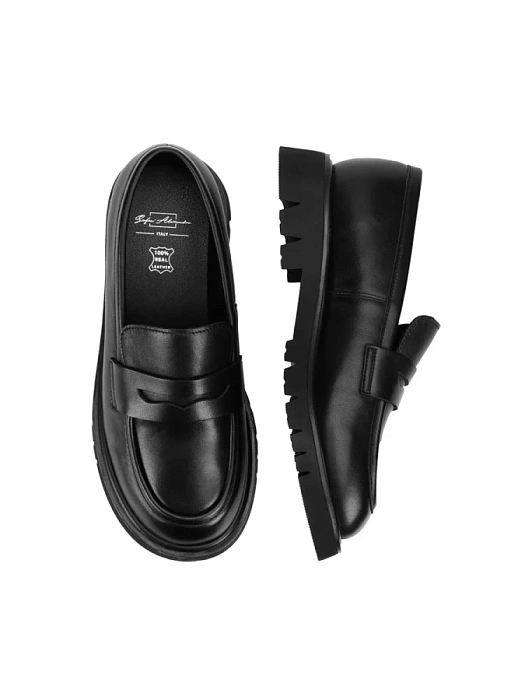 Женские лоферы SOFIA-ALEXANDRA черные, артикул 17E-Z16424-F01