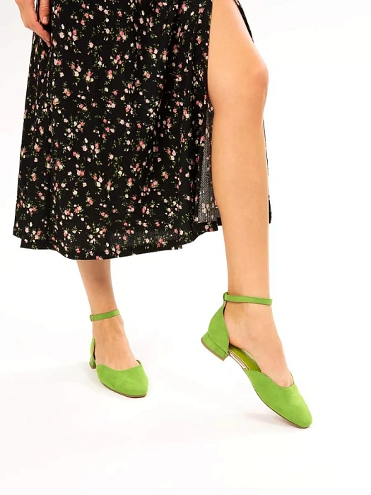 Женские туфли откр. basic MARCO TOZZI зеленые, артикул 2-22117-42-707