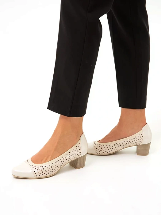 Женские туфли лодочки basic CAPRICE бежевые, артикул 9-22300-42-408