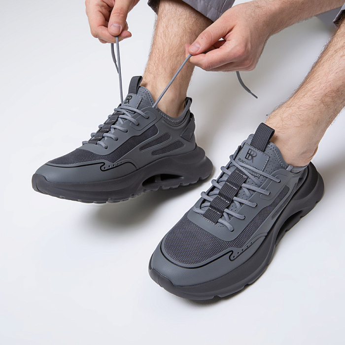 Мужские кроссовки BRUNO RENZONI  серые, артикул WZMC20023-81