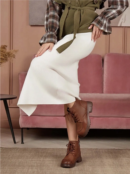 Женские ботинки eObuv коричневые, артикул CTW24-BWLM3-017B(L)