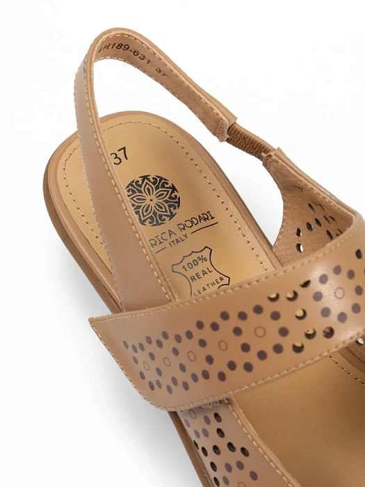 Женские слингбэки FEDERICA RODARI коричневые, артикул 7E-4H189-631