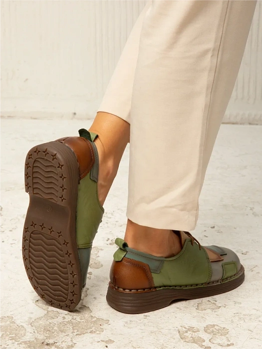 Женские туфли eObuv зеленые, артикул DA-W25-WLM3-HP23-1