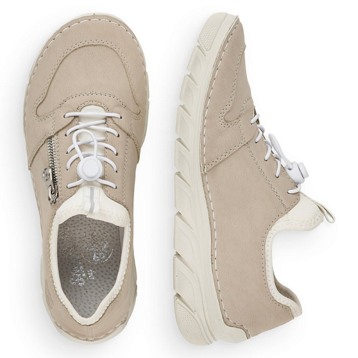 Женские кроссовки RIEKER бежевые, артикул 55065-60