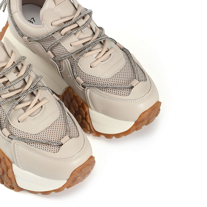 Женские кроссовки SOFIA-ALEXANDRA бежевые, артикул SA20557-WT