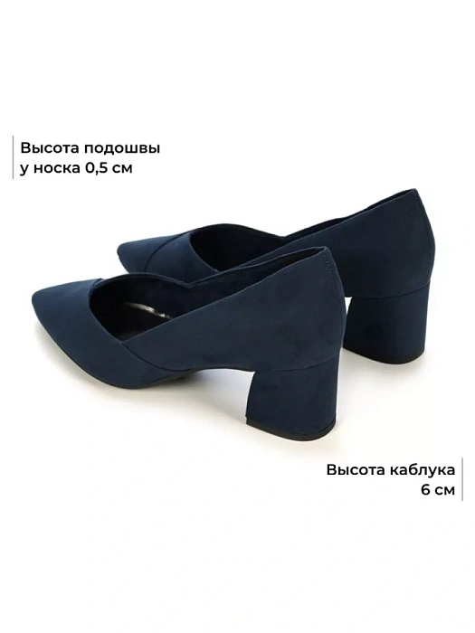 Женские туфли лодочки basic MARCO TOZZI синие, артикул 2-22425-42-805