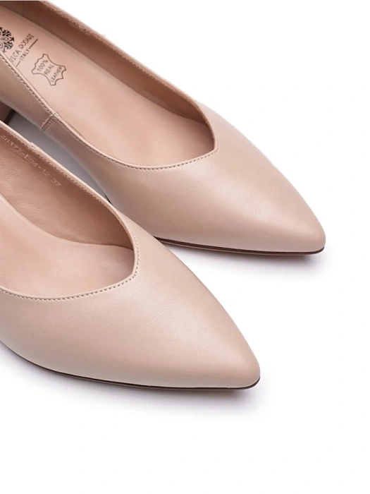 Женские туфли лодочки basic FEDERICA RODARI бежевые, артикул 17E-ZH177-L34-12