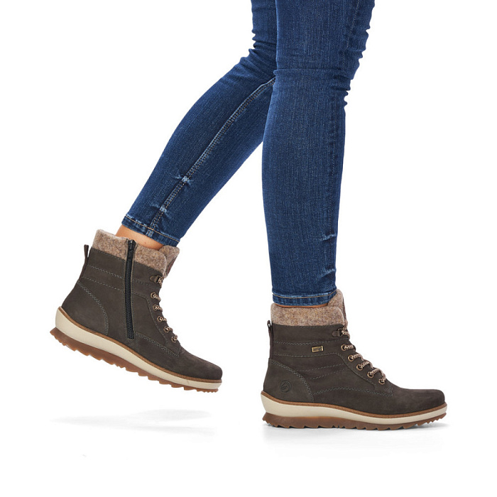 Женские ботинки basic REMONTE серые, артикул R8477-46