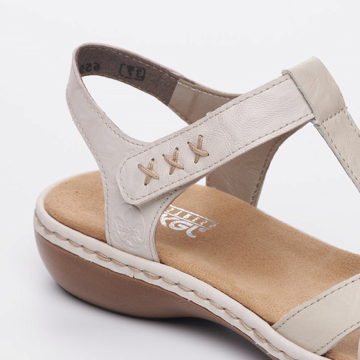 Женские сандалии RIEKER бежевые, артикул 65919-60