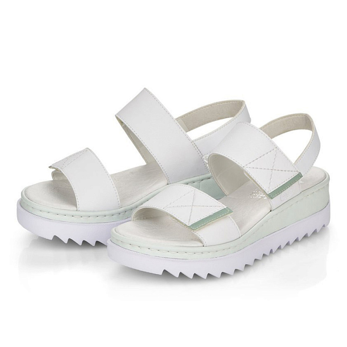 Женские босоножки  RIEKER белые, артикул V4475-80