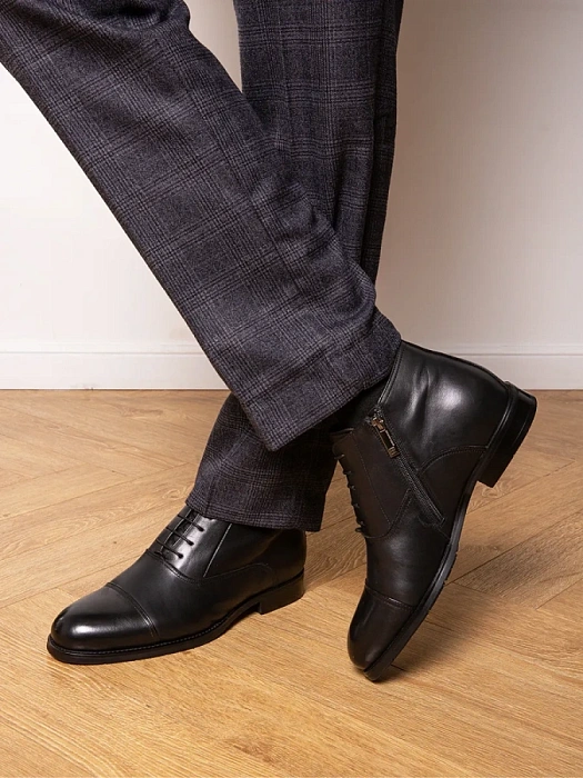 Мужские ботинки basic BRUNO RENZONI  черные, артикул 5332X-936A-M