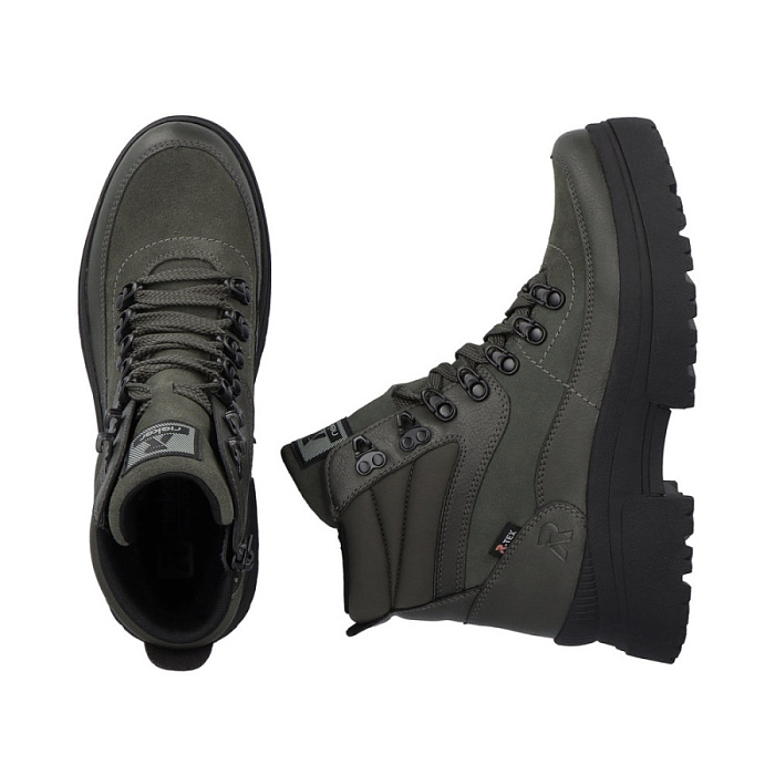 Женские берцы RIEKER зеленые, артикул W0370-54