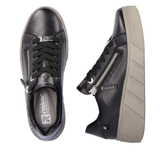 Женские кеды RIEKER черные, артикул W0504-00