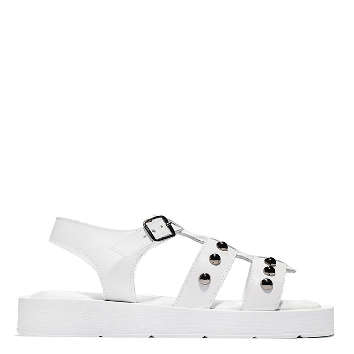 Женские сандалии eObuv белые, артикул 0482-4352-56