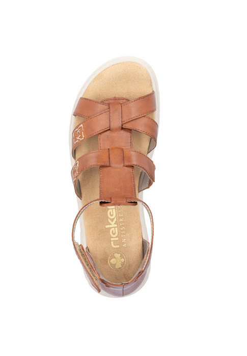 Женские сандалии RIEKER коричневые, артикул V9160-24