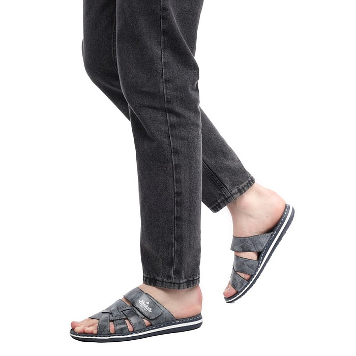 Мужские слайдеры RIEKER синие, артикул 21073-14