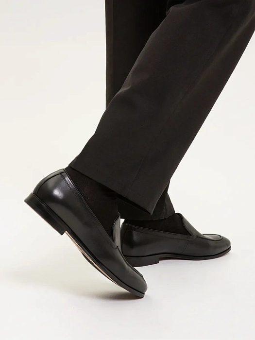 Мужские лоферы BRUNO RENZONI  черные, артикул F628A-90A