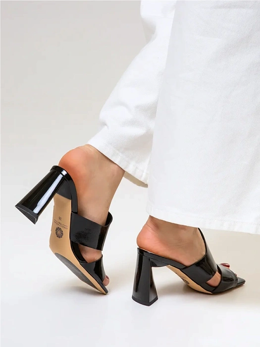 Женские сабо FEDERICA RODARI черные, артикул 38E-HF530-6636L1