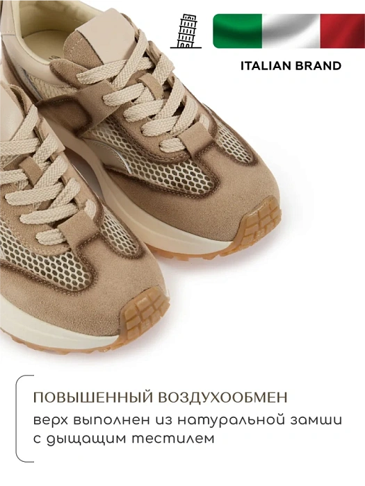 Женские кроссовки SOFIA-ALEXANDRA бежевые, артикул SA20546-WB/8