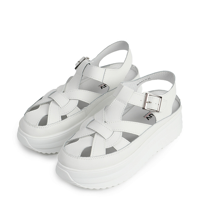 Женские сандалии eObuv белые, артикул 903053-5