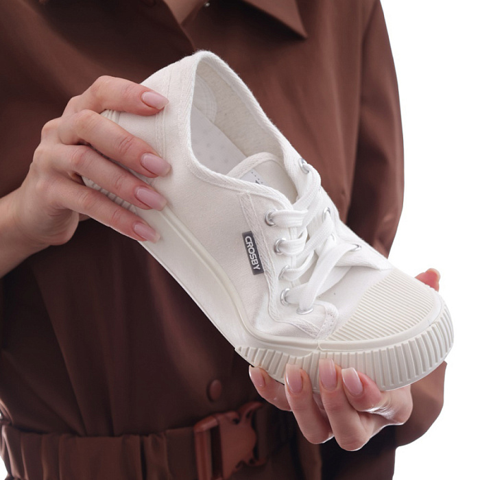 Женские кеды CROSBY белые, артикул 437195/01-03