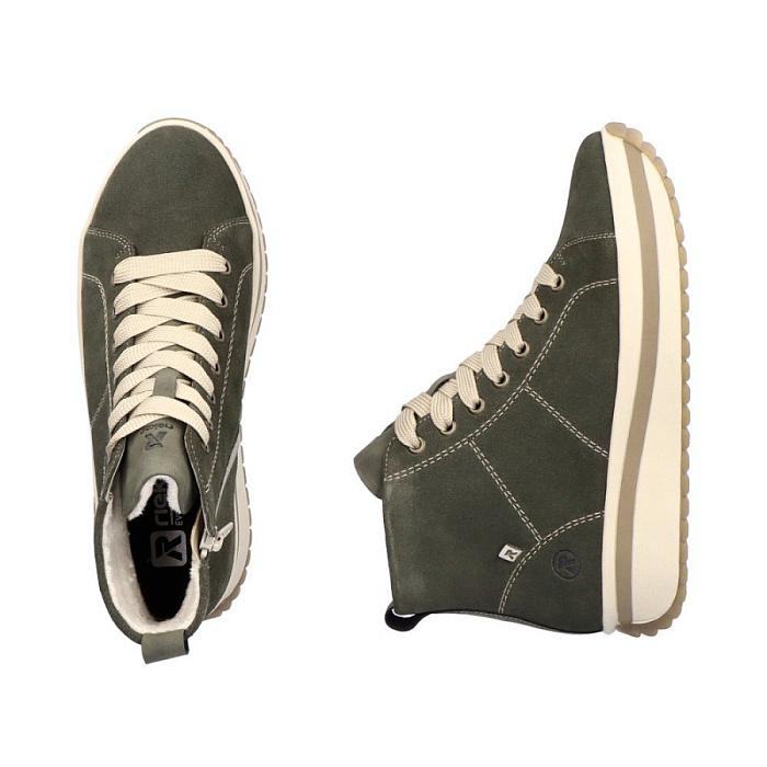 Женские ботинки basic RIEKER зеленые, артикул W0960-54