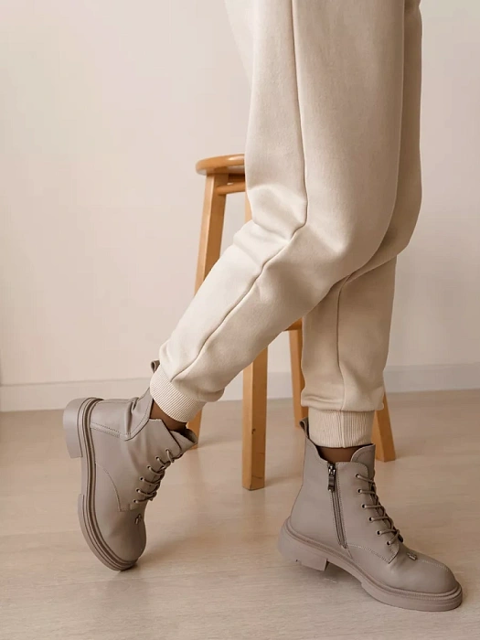 Женские ботинки basic Donna Daniella  бежевые, артикул MV995-011