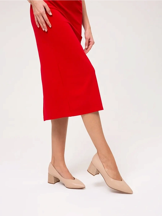 Женские туфли лодочки basic FEDERICA RODARI бежевые, артикул 17E-ZH177-L34-12