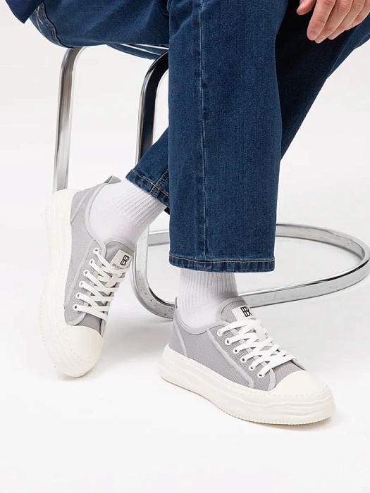 Мужские кеды BRUNO RENZONI  серые, артикул SY33012W-17