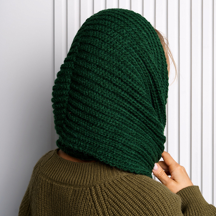 Комплект Головной убор+Аксессуар FEDERICA RODARI, артикул 704/17_D.Green