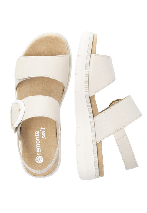 Женские сандалии REMONTE бежевые, артикул D2K50-80