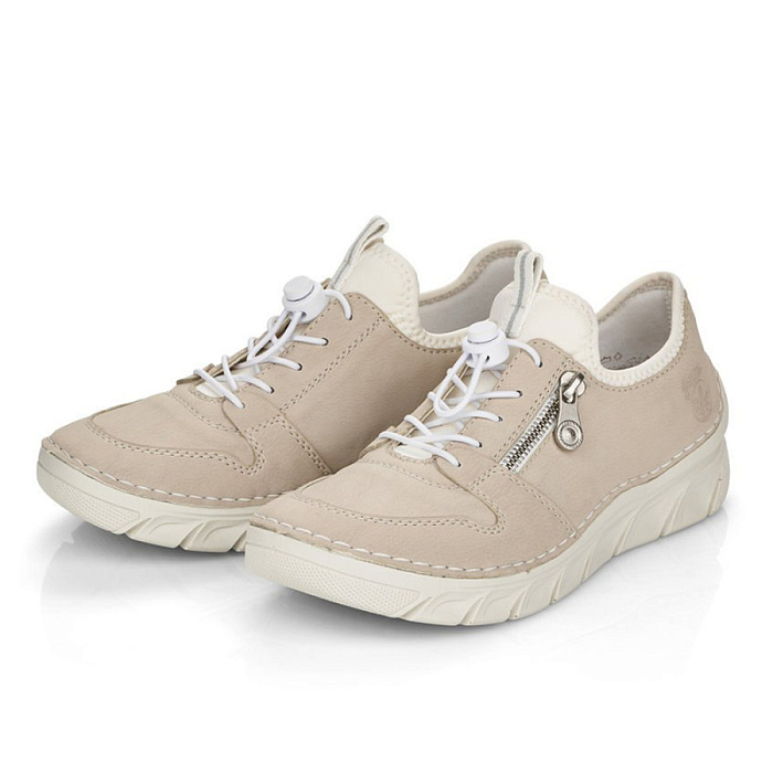 Женские кроссовки RIEKER бежевые, артикул 55065-60