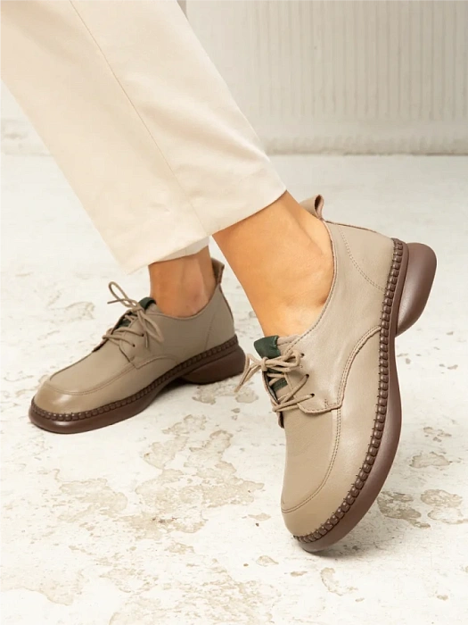 Женские туфли eObuv бежевые, артикул CTS24-BWLM3-009F