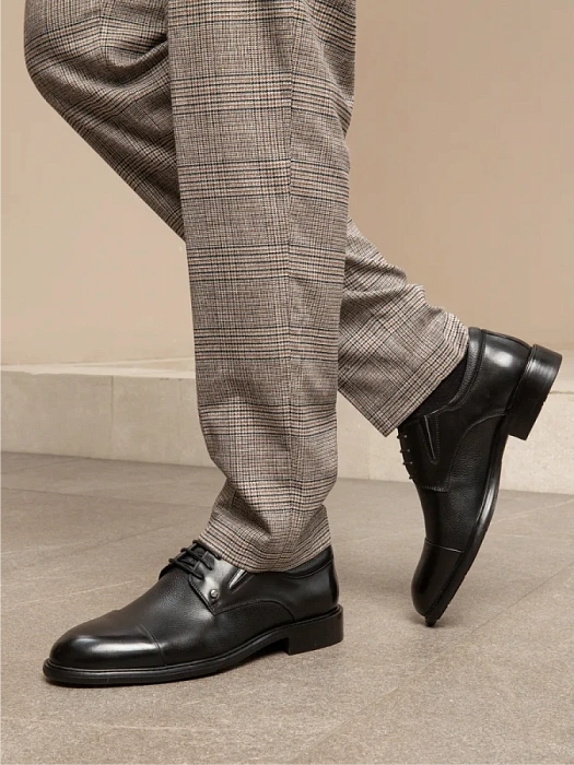 Мужские туфли BRUNO RENZONI  черные, артикул 24118-35-F198X