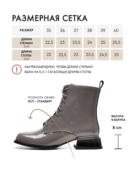 Женские ботинки FEDERICA RODARI серые, артикул 4E-3023-301