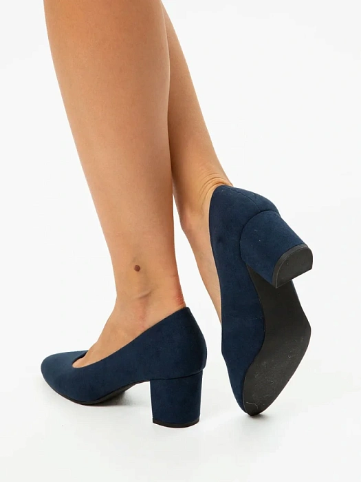 Женские туфли лодочки basic MARCO TOZZI синие, артикул 2-22437-43-805