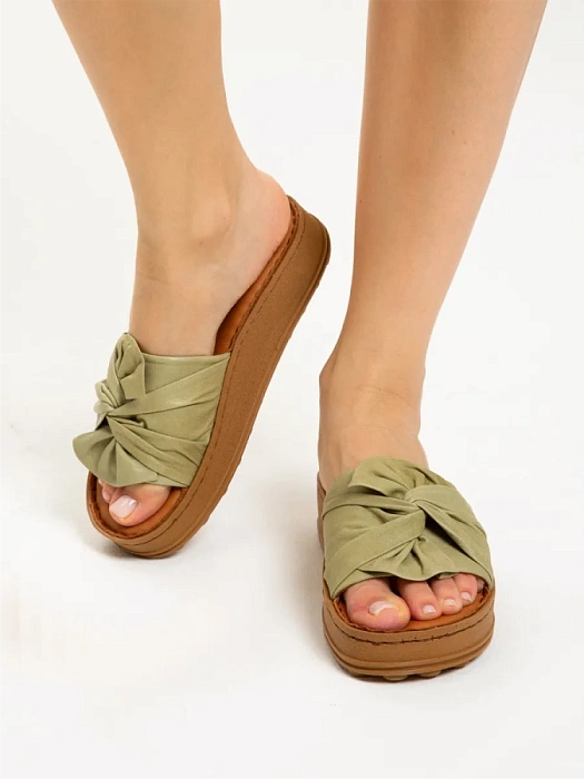 Женские сабо eObuv хаки, артикул D25YT-1435-04